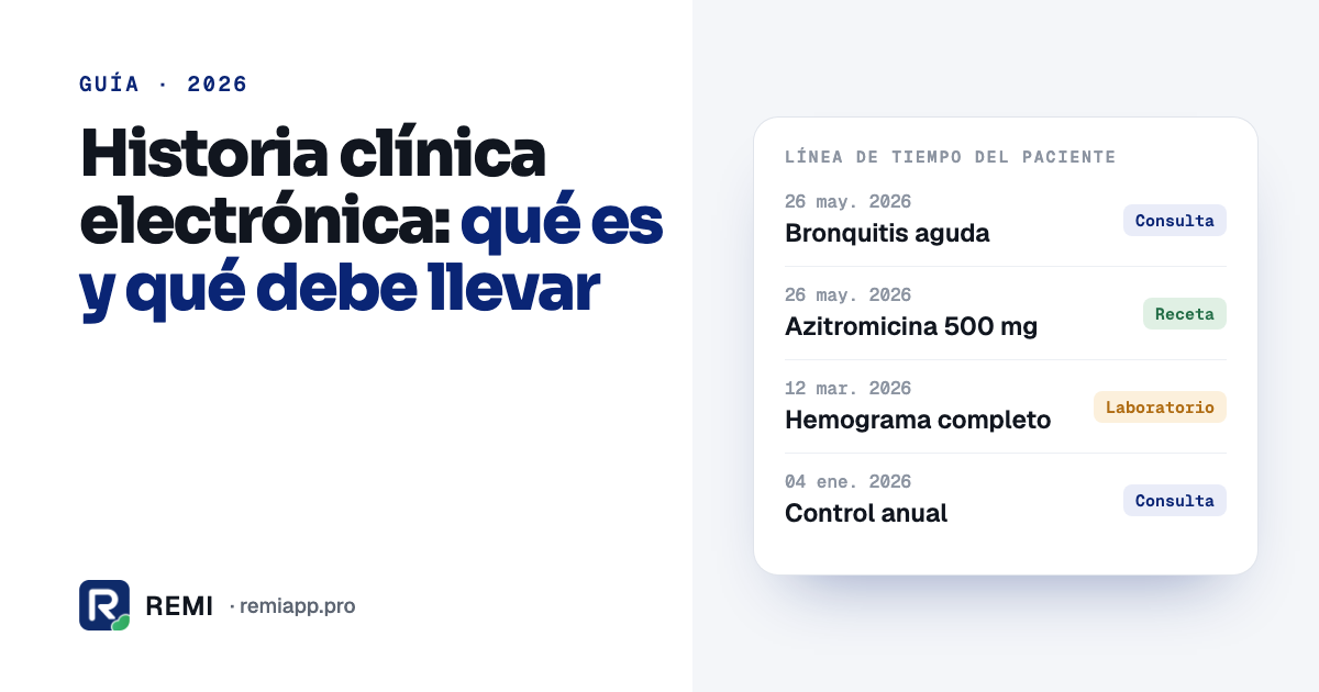 Historia clínica electrónica: qué es y qué debe llevar (2026)